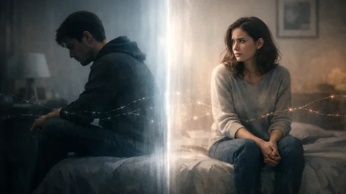 emotional distancing psychology showing two people emotionally disconnected despite physical closeness