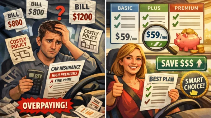 car insurance buying psychology showing how drivers overpay and how to choose smarter insurance coverage